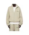 Essentials Taupe Modern Fit Fleece Track Jacket In Multi