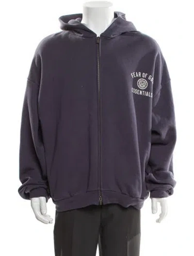 Pre-owned Essentials State Graphic Print Hoodie W/ Tags In Purple