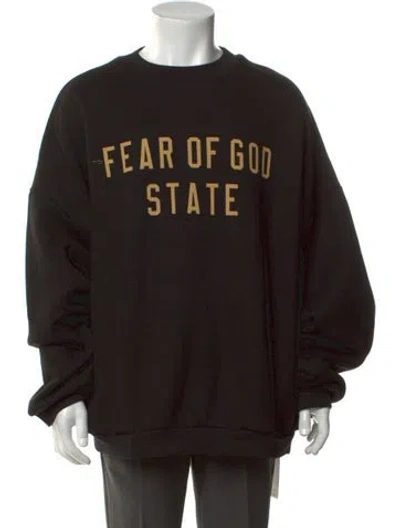 Pre-owned Essentials State Graphic Print Sweatshirt In Black