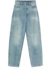 Essentials Embossed Patch Denim Jeans In Blue