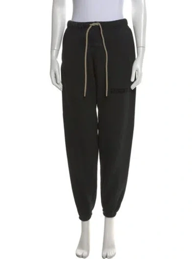 Pre-owned Essentials Straight Leg Pants In Black