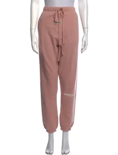 Pre-owned Essentials Straight Leg Pants In Pink