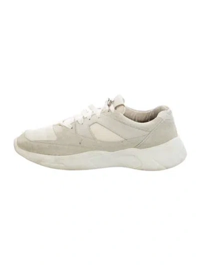 Pre-owned Essentials Suede Athletic Sneakers In Green