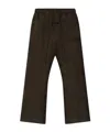 Essentials Suede-effect Flared Track Pants In Brown