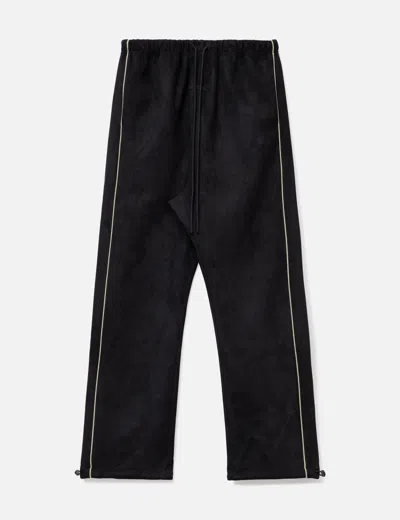 Essentials Suede Fleece Signature Relaxed Pant In Black