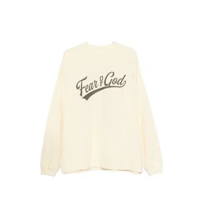 Essentials Logo-print Long-sleeve T-shirt In Neutral