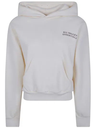 Essentials Sweatshirt Fleece Hoodie '90`s' In White