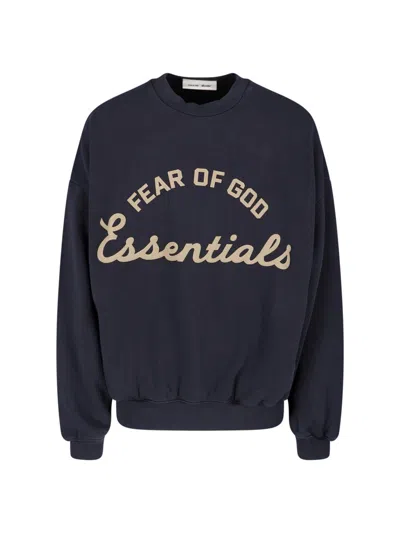 Essentials Training 90s Black Cotton Fleece Sweatshirt