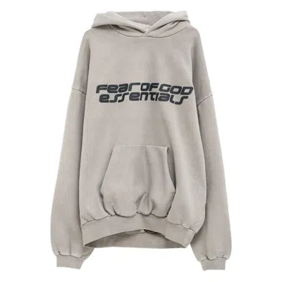 Essentials Heavyweight Cotton Fleece Hoodie In Gray