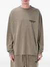 Essentials Fear Of God  Logo Detailed Crewneck Sweatshirt In 褐色