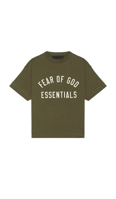 Essentials Kids' T-shirt Mit Rundhalsausschnitt In Green