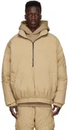Essentials Tan Polyester Jacket In Oak