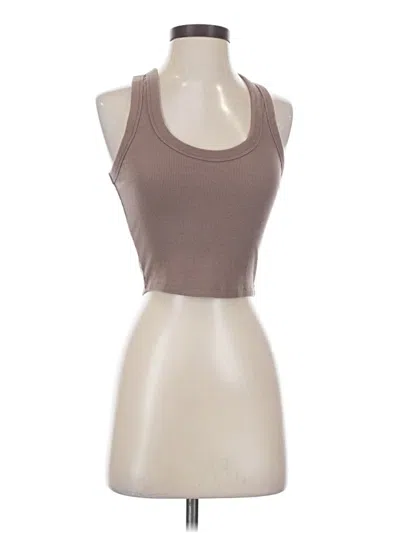 Pre-owned Essentials Tank Top Brown Halter Neckline Tops