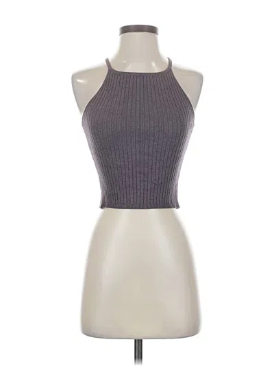 Pre-owned Essentials Tank Top Gray Halter Neckline Tops