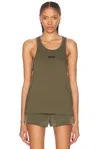 Essentials Logo-appliqué Tank Top In Military