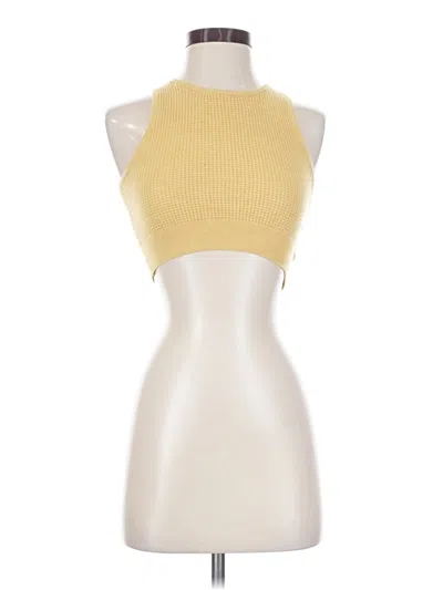 Pre-owned Essentials Tank Top Yellow Halter Neckline Tops