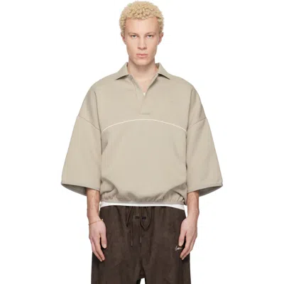 Essentials Active Trace Cropped Polo Shirt In Neutral