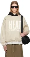 Essentials X Nba Heat Hoodie In Wheat/black