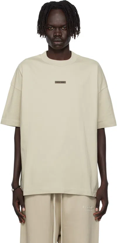 Essentials Taupe Classic Fit T-shirt In Gray