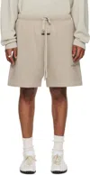 Essentials Taupe Soccer Fleece Shorts