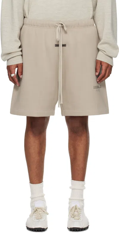 Essentials Taupe Soccer Fleece Shorts