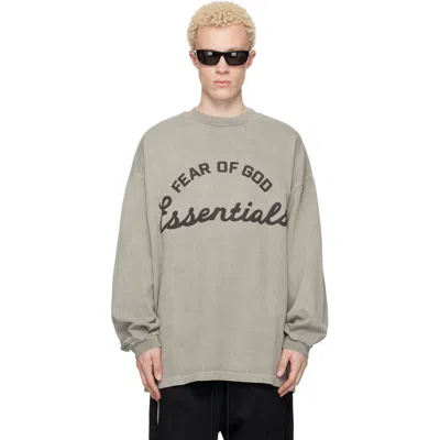 Essentials Taupe Training 90s Long Sleeve T-shirt In Brown