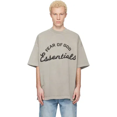 Essentials Taupe Training 90s Short Sleeve T-shirt In Gray