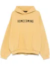 Essentials Slogan-print Hoodie In 黄色