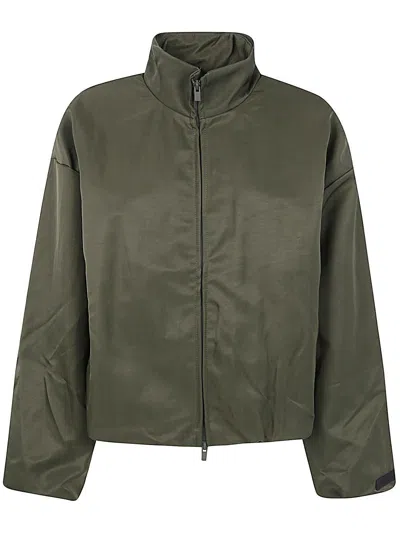 Essentials Fear Of God  Textured Nylon Track Jacket Clothing In Green