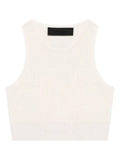 Essentials Textured Tank Top In White
