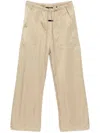 Essentials Fear Of God  Mens Silver Cloud Elasticated-waistband Brand-appliqué Mid-rise Wide-leg Cott In Nude