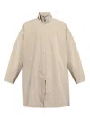 Essentials Timber Zip-front Coat In Neutral