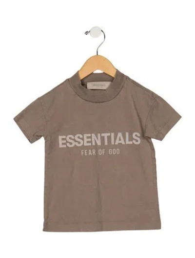 Pre-owned Essentials Babies' Toddler Boys Solid Graphic T-shirt In Brown