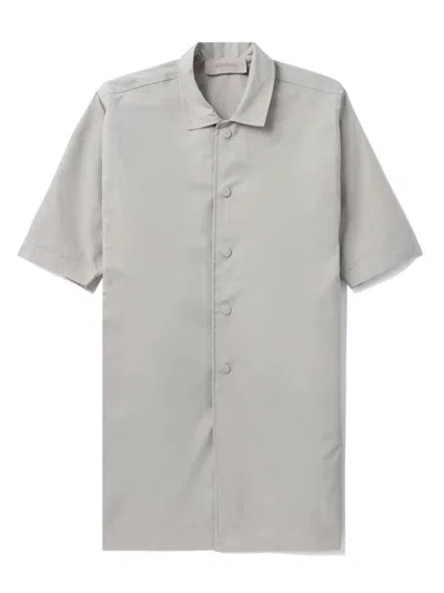 Essentials Kids' Tonal Logo-detail Shirt In Grey