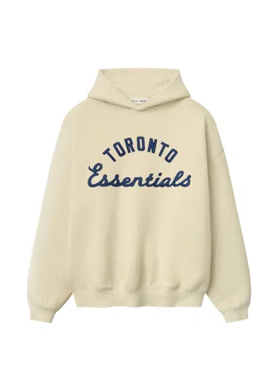 Essentials Toronto Logo-print Hoodie In Brown