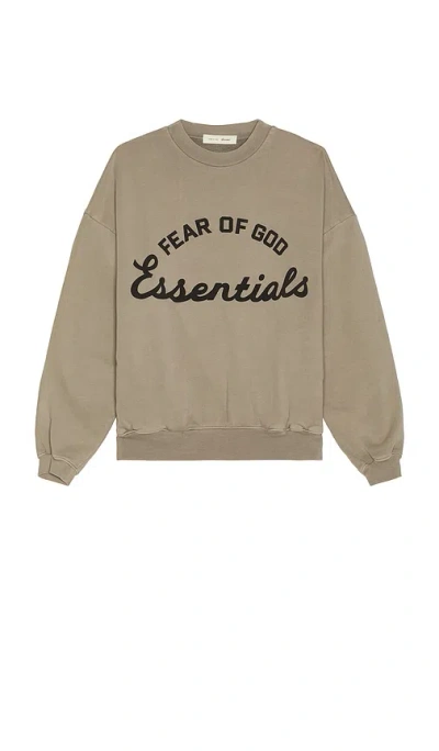 Essentials Crew Neck Sweatshirt In Brown