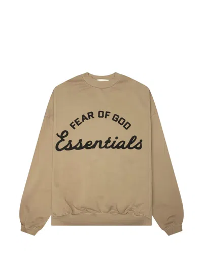 Essentials Fear Of God  "training 90`s" Crewneck Sweatwshirt In Beige