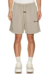 Essentials Gray Training Classic Sweat Shorts In Neutral