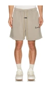 Essentials Gray Training Classic Sweat Shorts In Neutral