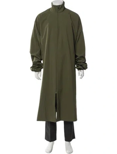 Pre-owned Essentials Trench Coat In Green