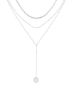 Essentials Triple Chain 15" Layered Y-necklace In Silver Plate In Silver