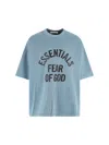 Essentials Blue Campus 90s Short Sleeve T-shirt In Blue