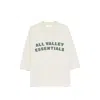 Essentials Logo-print Drop-shoulder T-shirt In White