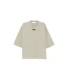 Essentials Logo-patch Oversized T-shirt In Neutrals/grey