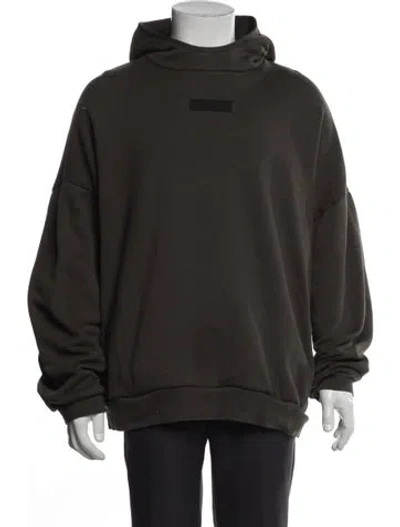Pre-owned Essentials Turtleneck Long Sleeve Hoodie In Green
