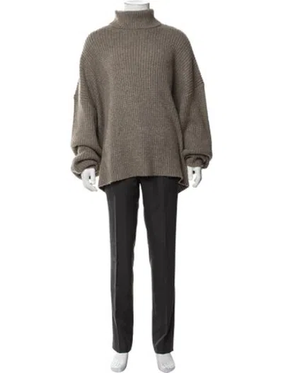Pre-owned Essentials Turtleneck Long Sleeve Pullover In Neutrals