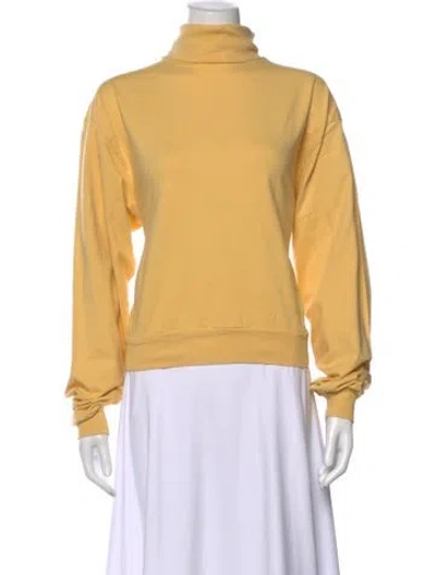 Pre-owned Essentials Turtleneck Long Sleeve Sweatshirt In Yellow