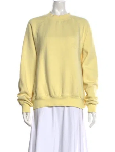 Pre-owned Essentials Turtleneck Long Sleeve Sweatshirt In Yellow