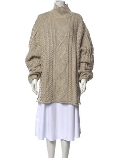 Pre-owned Essentials Turtleneck Sweater In Neutral