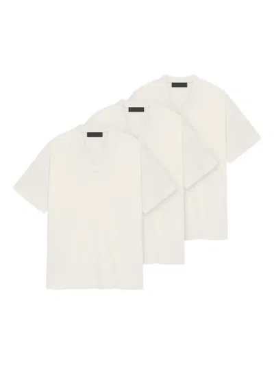 Essentials V-neck Short-sleeve T-shirt (pack Of Three) In White